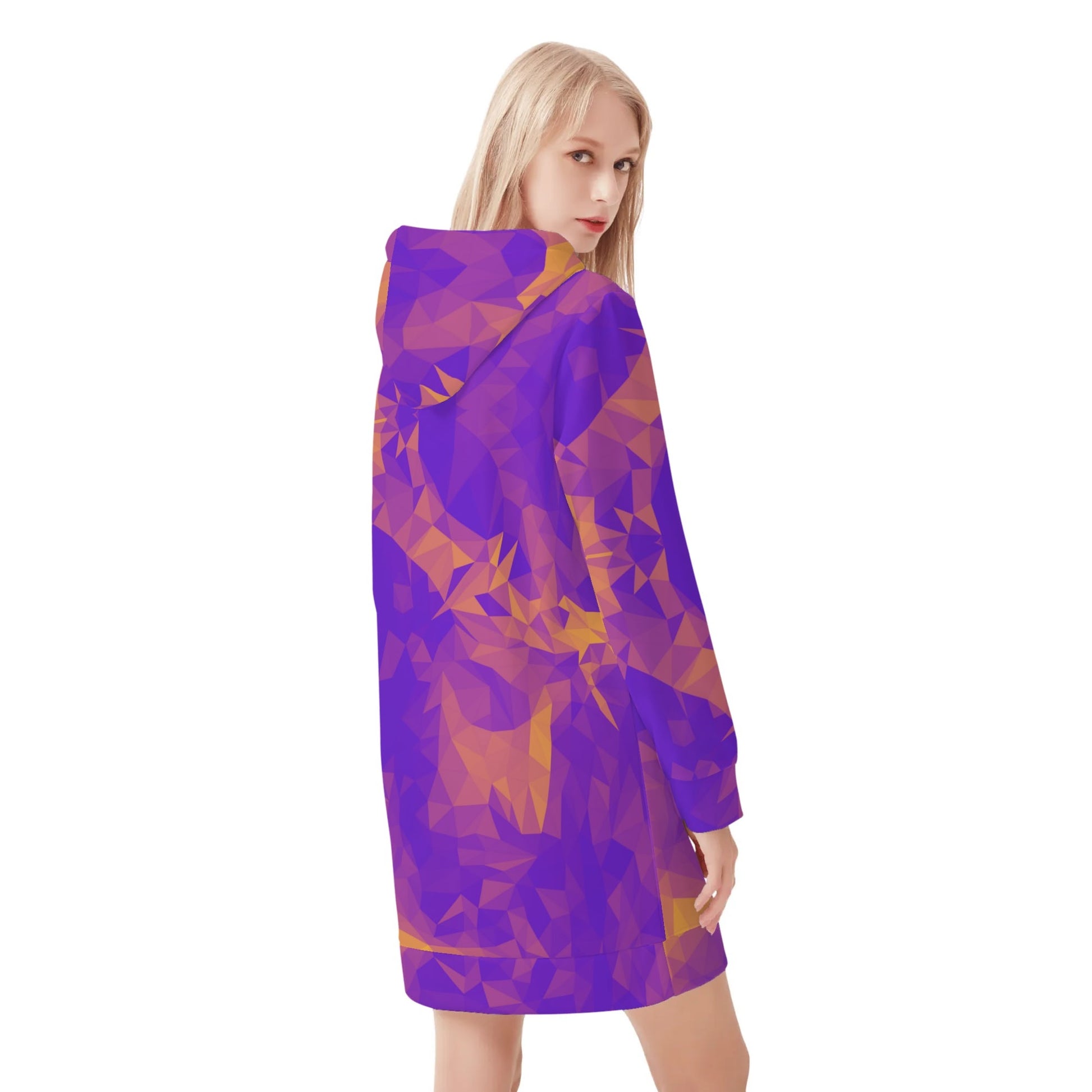CROWN OF THORNS- Womens All Over Print Warm Soft Velvet Pullover Hoodie Dress, FREE SHIPPING