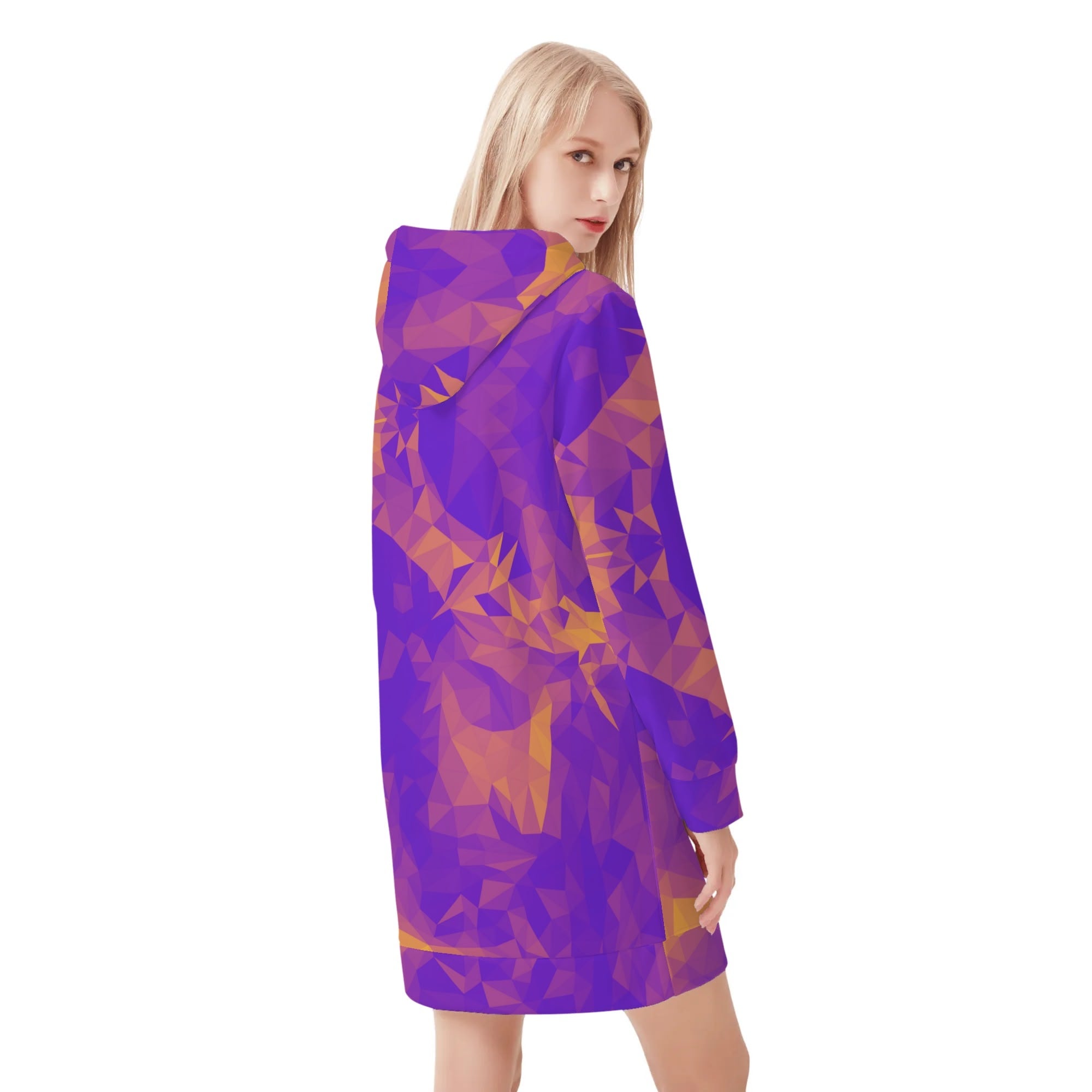 CROWN OF THORNS- Womens All Over Print Warm Soft Velvet Pullover Hoodie Dress, FREE SHIPPING