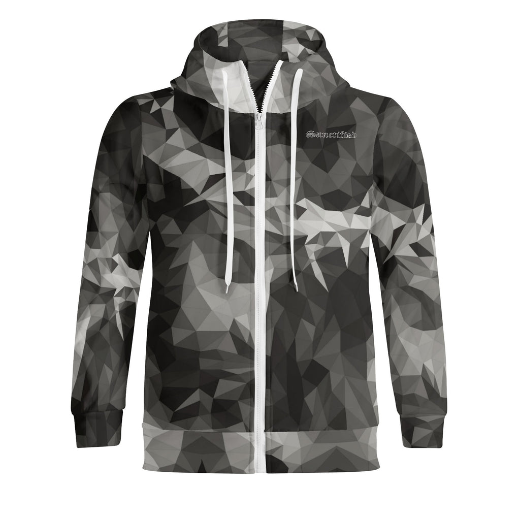 CROWN OF THORNS- Adult Full Zip Turtleneck Hoodie Streetwear, Free Shipping