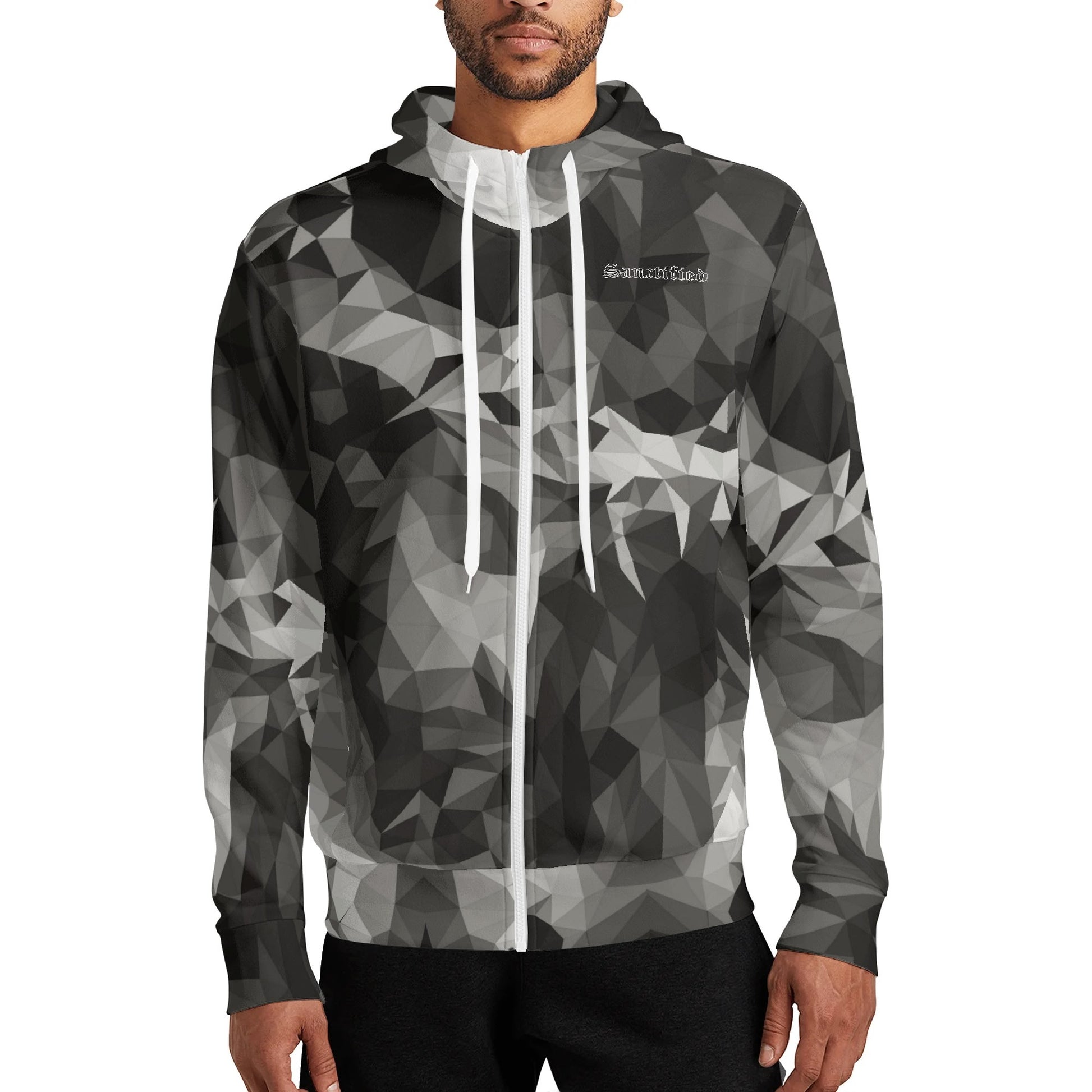 CROWN OF THORNS- Adult Full Zip Turtleneck Hoodie Streetwear, Free Shipping