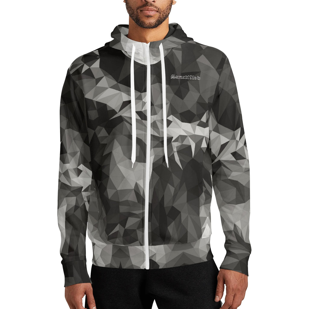 CROWN OF THORNS- Adult Full Zip Turtleneck Hoodie Streetwear, Free Shipping