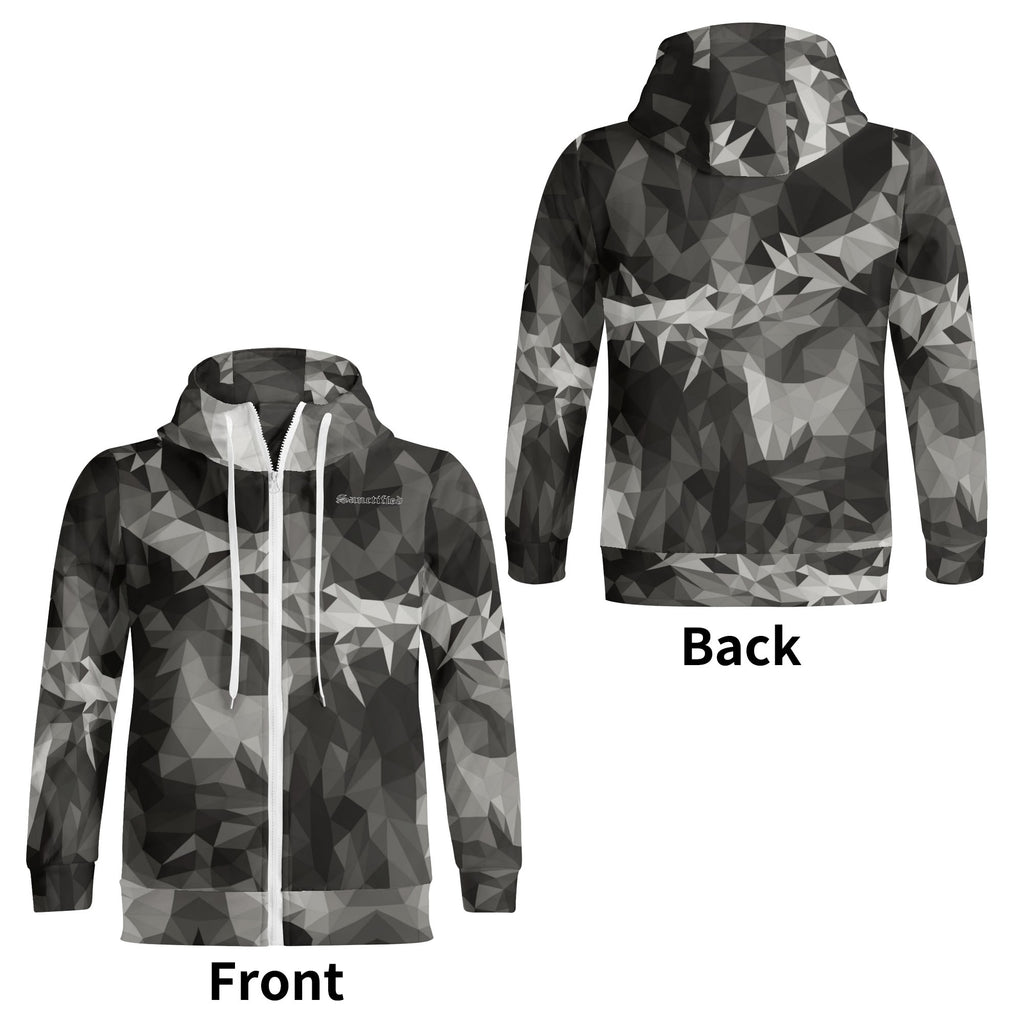 CROWN OF THORNS- Adult Full Zip Turtleneck Hoodie Streetwear, Free Shipping