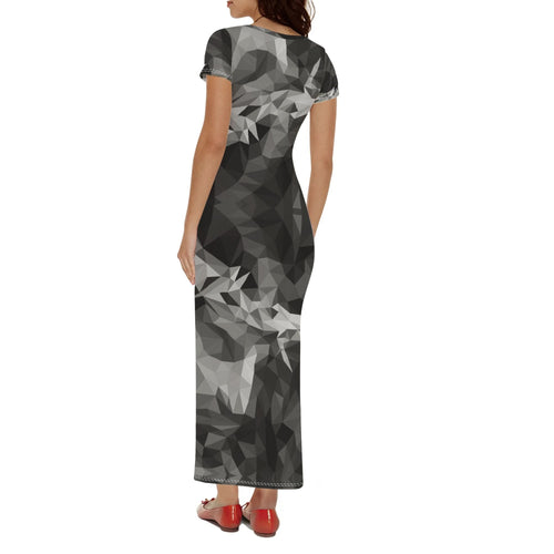 CROWN OF THORNS- Womens Casual All Over Print T-shirt Long Dresses, FREE SHIPPING