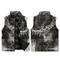 CROWN OF THORNS- Unisex Lightweight All Over Printing Stand Collar Zip Up Puffer Vest, FREE SHIPPING