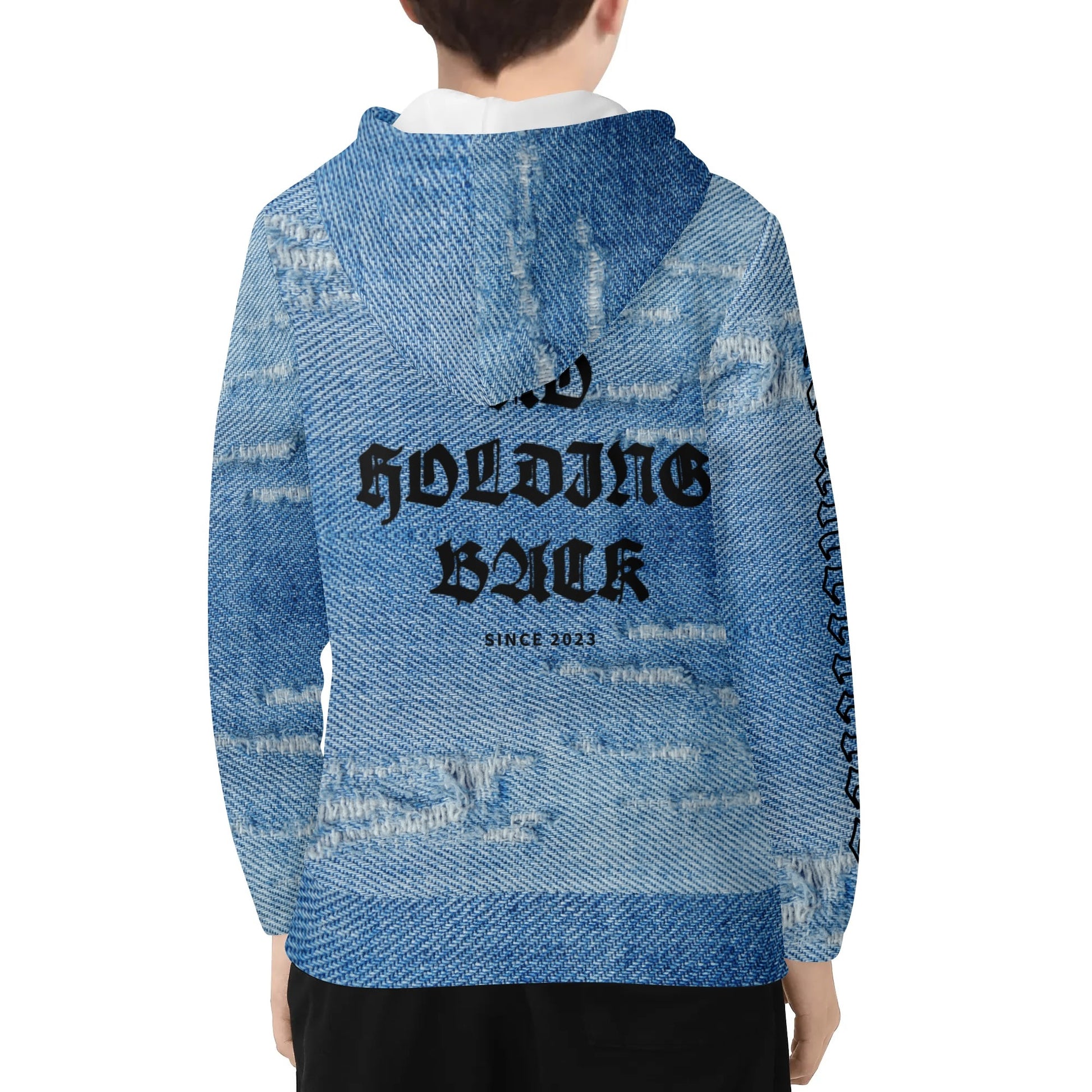 NO HOLDING BACK- Youth Lightweight Zipper Jumper Sweatshirt Hoodie, FREE SHIPPING