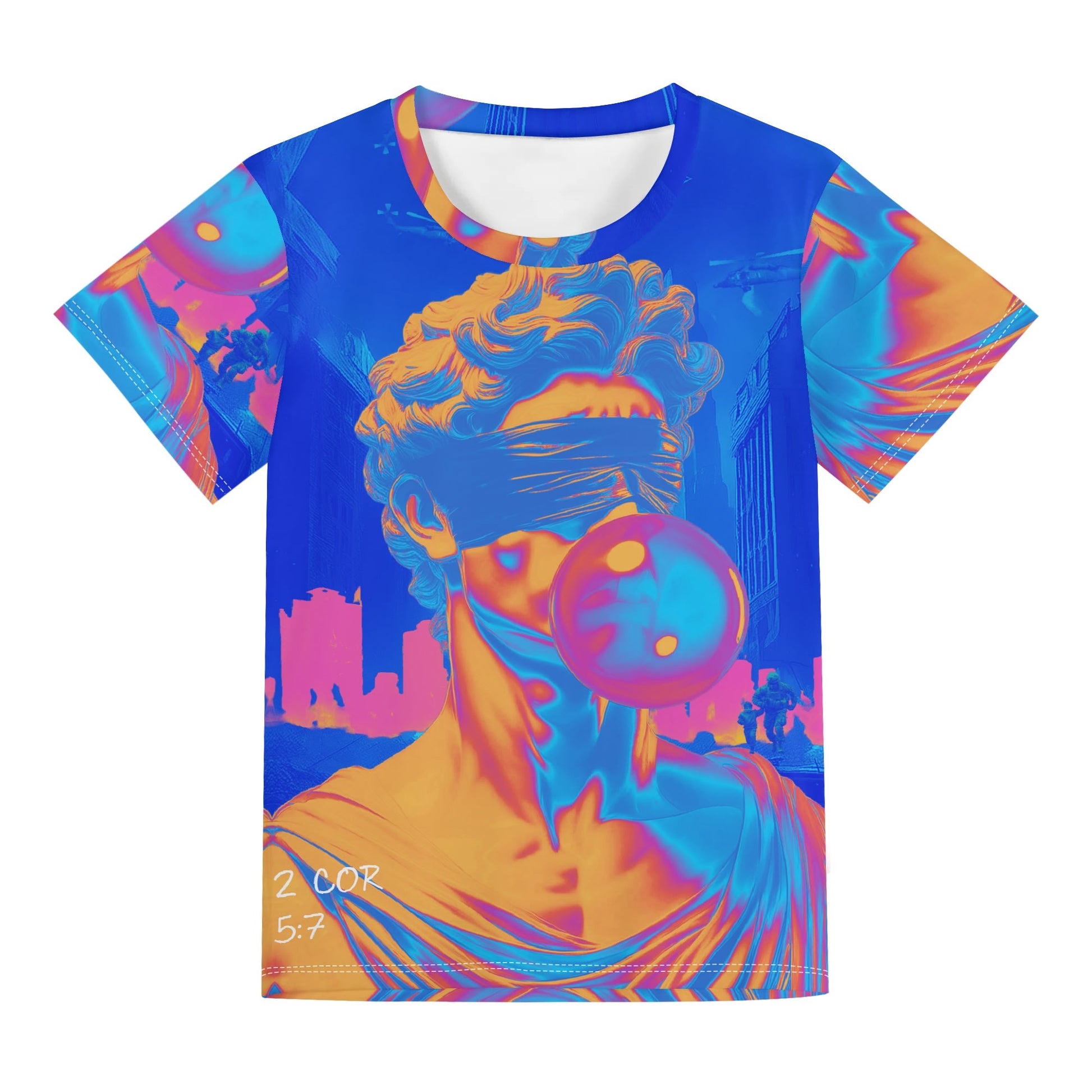 WALK BY FAITH- Childrens Loose Fit Short Sleeve T-Shirt Pull on Tees, FREE SHIPPING