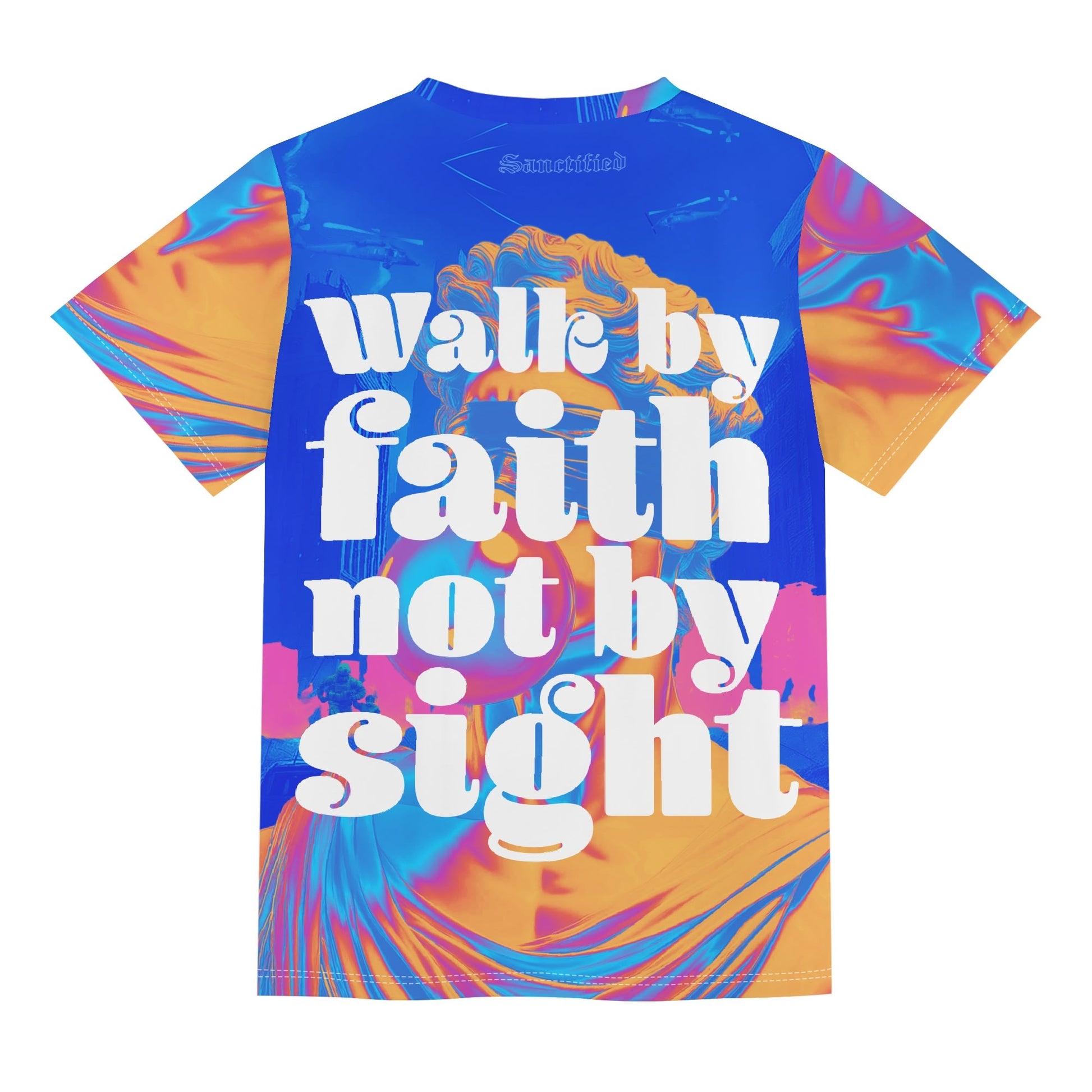 WALK BY FAITH- Childrens Loose Fit Short Sleeve T-Shirt Pull on Tees, FREE SHIPPING