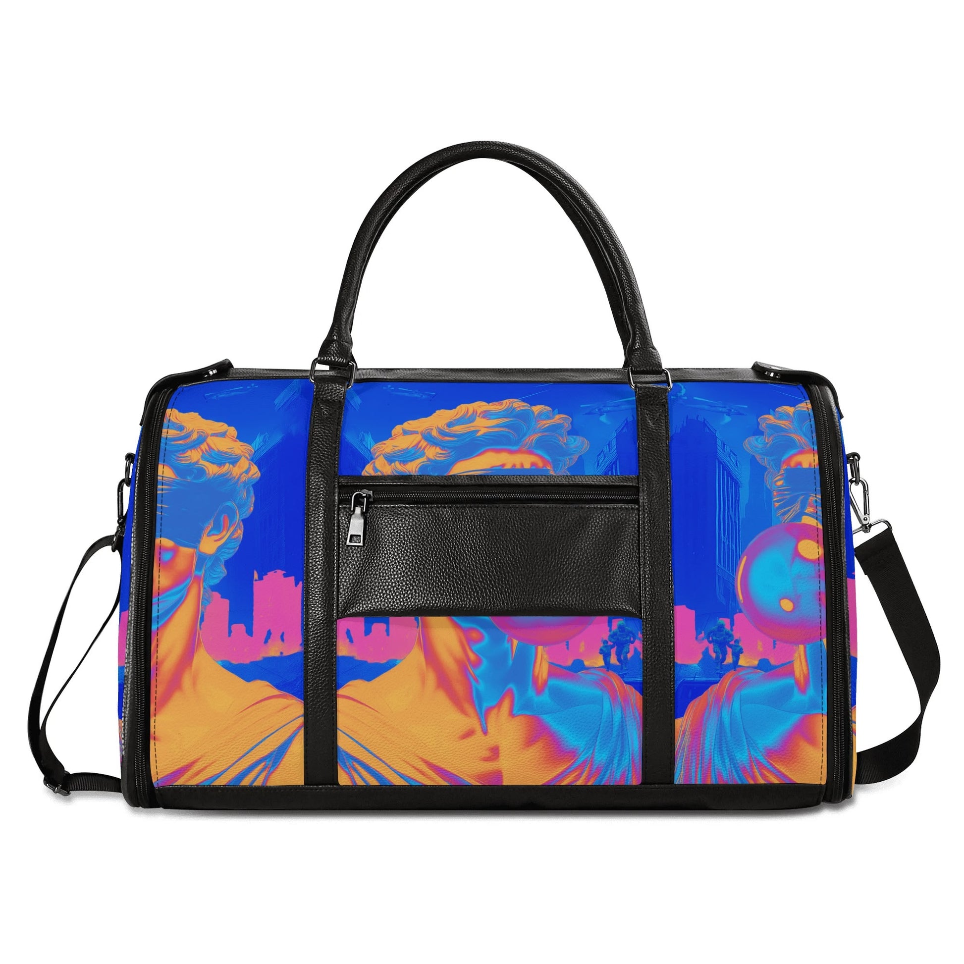 WALK BY FAITH- Personalized Leather Duffle Bag Foldable Travel Bag, FREE SHIPPING