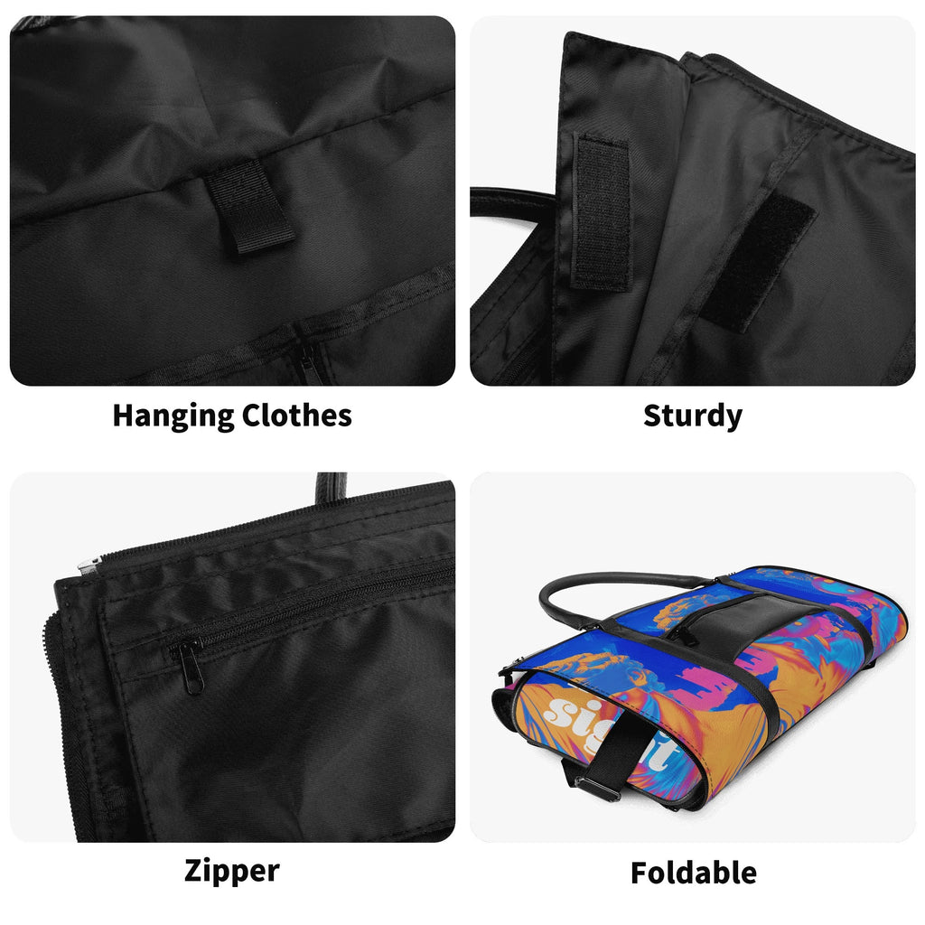 WALK BY FAITH- Personalized Leather Duffle Bag Foldable Travel Bag, FREE SHIPPING