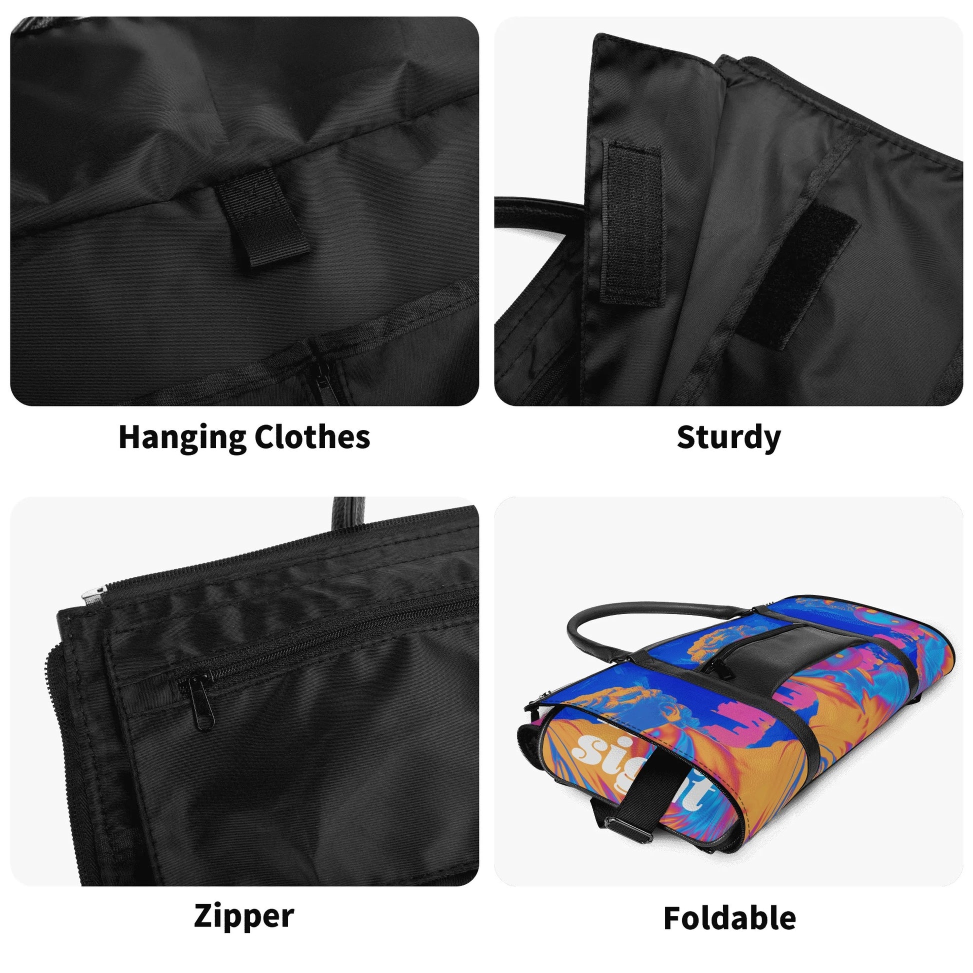 WALK BY FAITH- Personalized Leather Duffle Bag Foldable Travel Bag, FREE SHIPPING