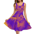 CROWN OF THORNS- Womens Tank Dress Midi Wrap Round Neck Sleeveless Sundress, FREE SHIPPING