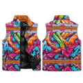 SANCTIFIED- Unisex Lightweight All Over Printing Stand Collar Zip Up Puffer Vest, FREE SHIPPING