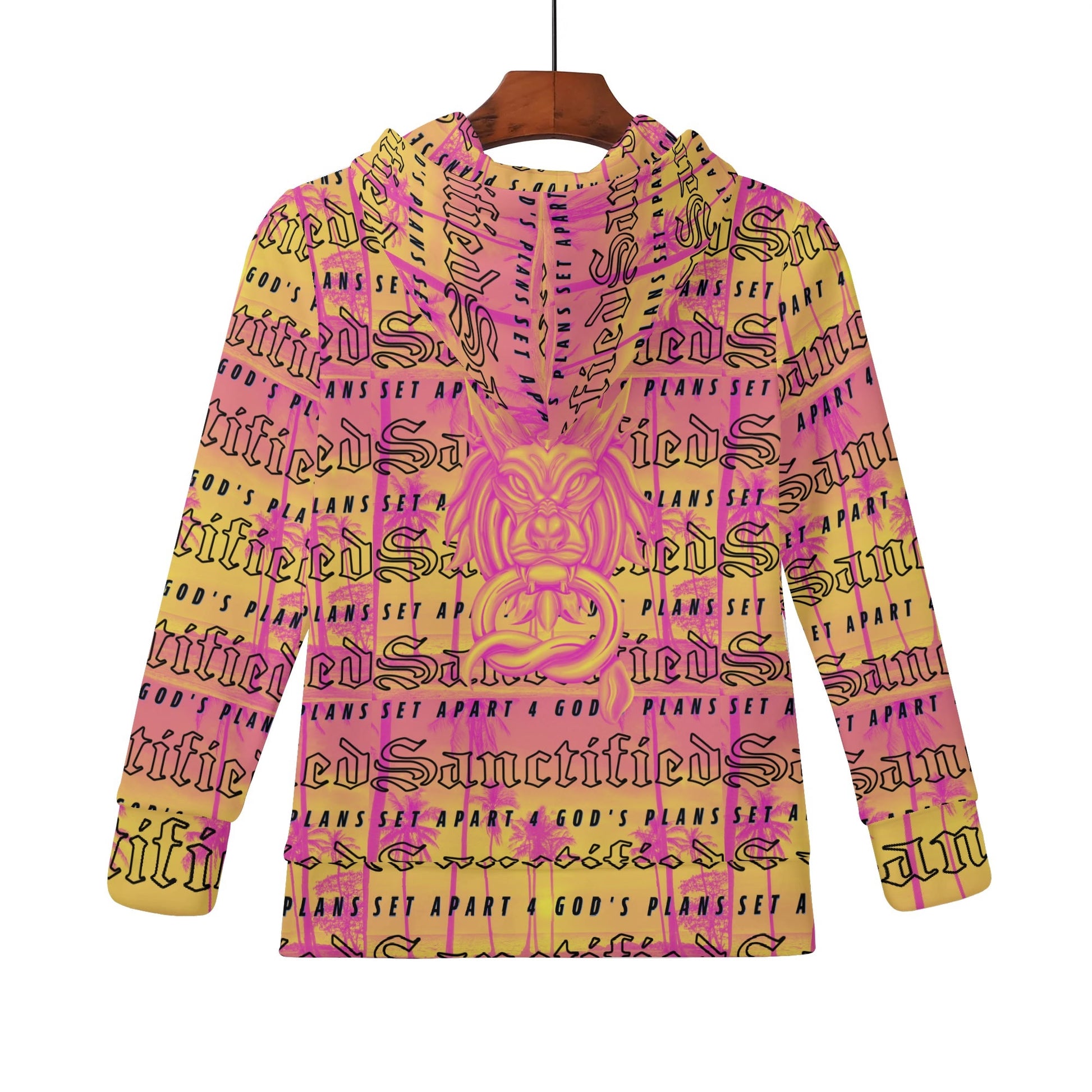 SANCTIFIED- Children All Over Print Warm Velvets Pair Of Hoodie, FREE SHIPPING