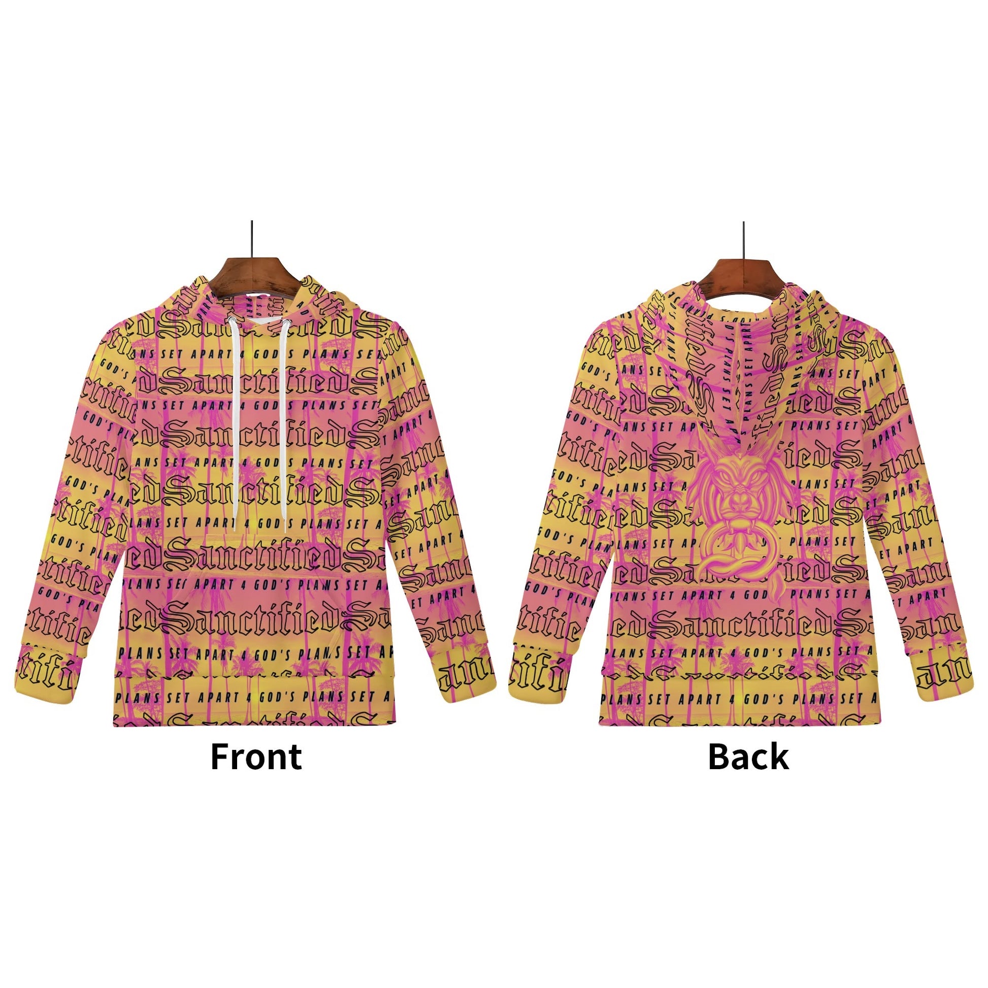 SANCTIFIED- Children All Over Print Warm Velvets Pair Of Hoodie, FREE SHIPPING