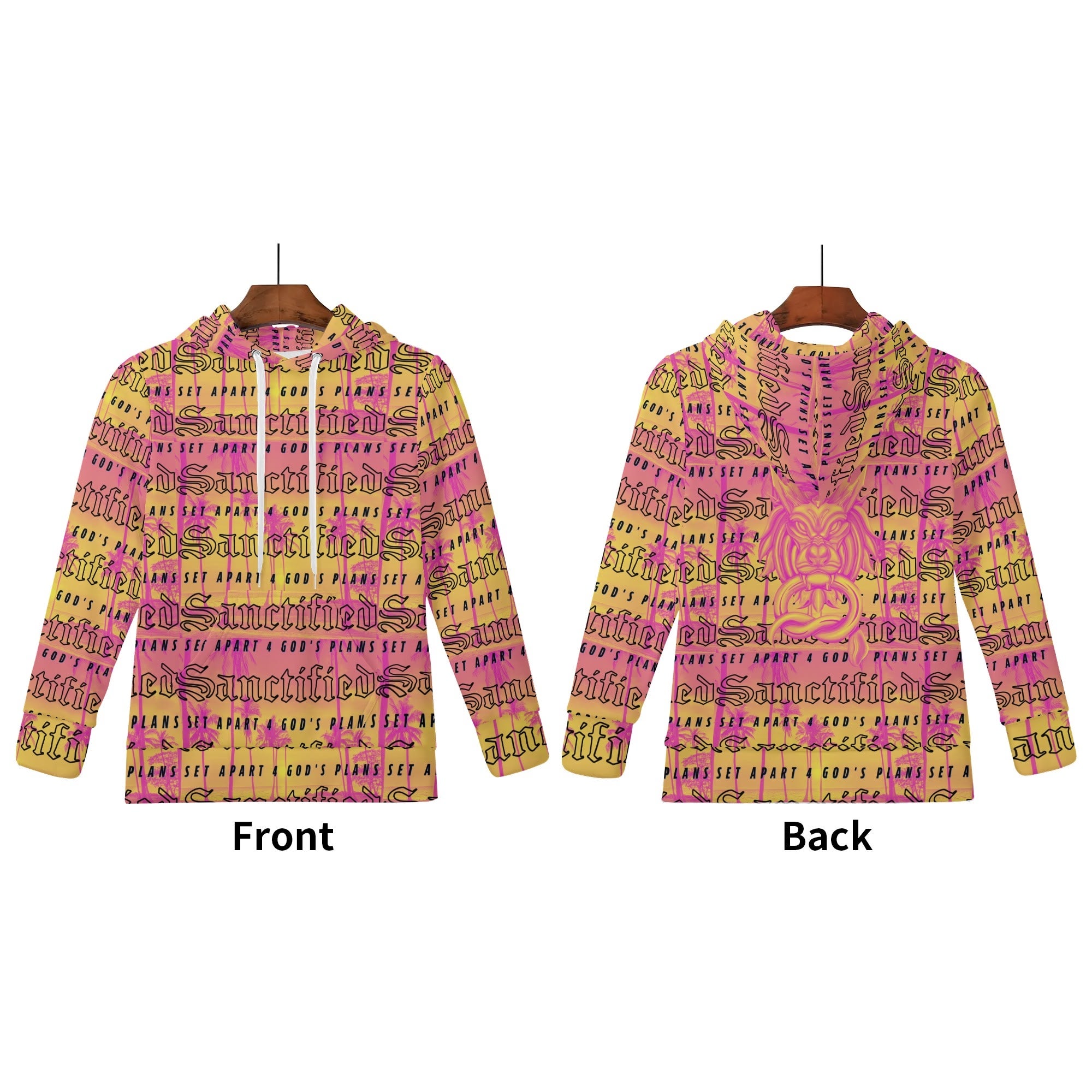 SANCTIFIED- Children All Over Print Warm Velvets Pair Of Hoodie, FREE SHIPPING