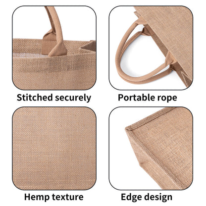 LOVE NEVER FAILS- Custom Reusable Jute Burlap Tote Bag