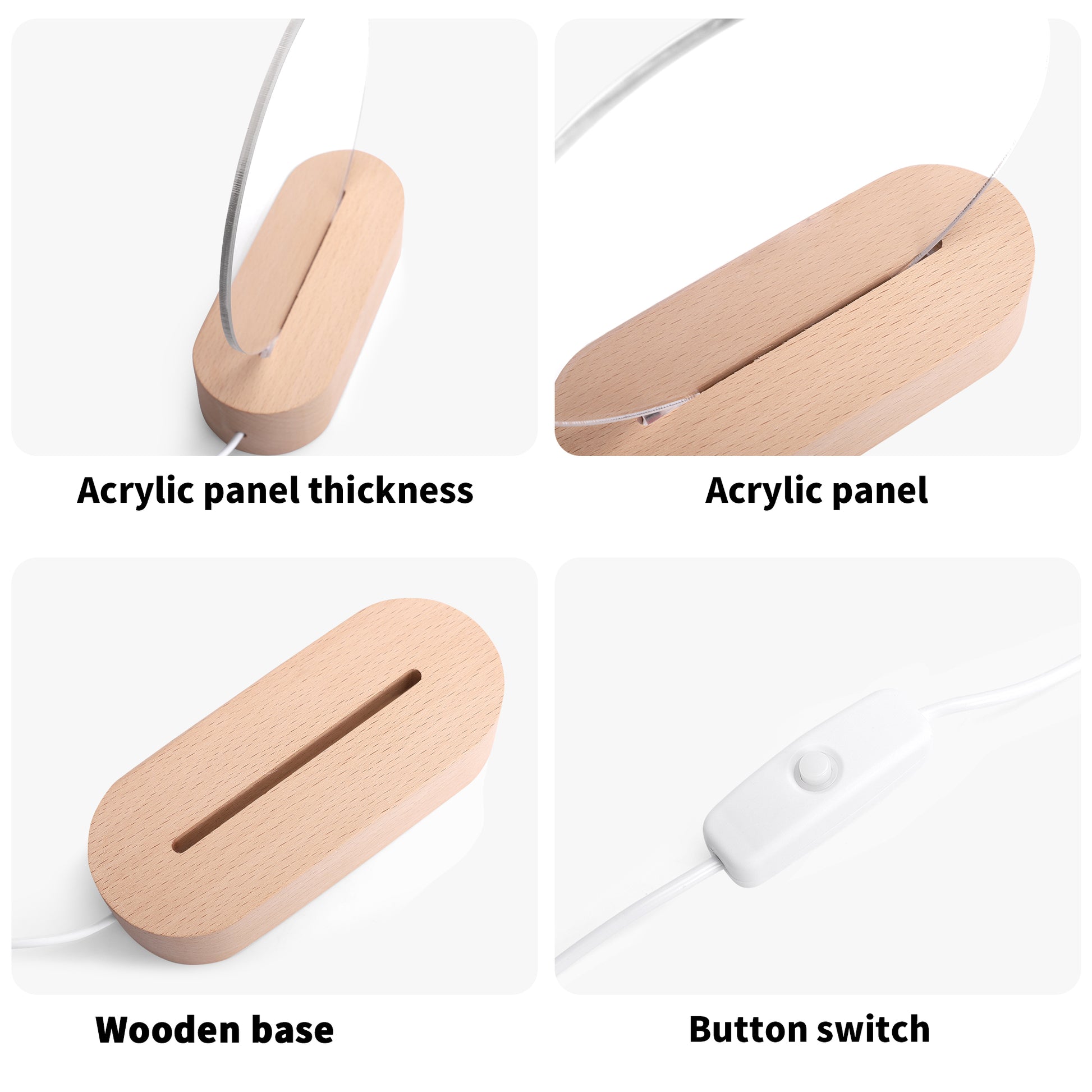 GODS KINGDOM-  Acrylic Round Lamp Night Light Home Decor, FREE SHIPPING