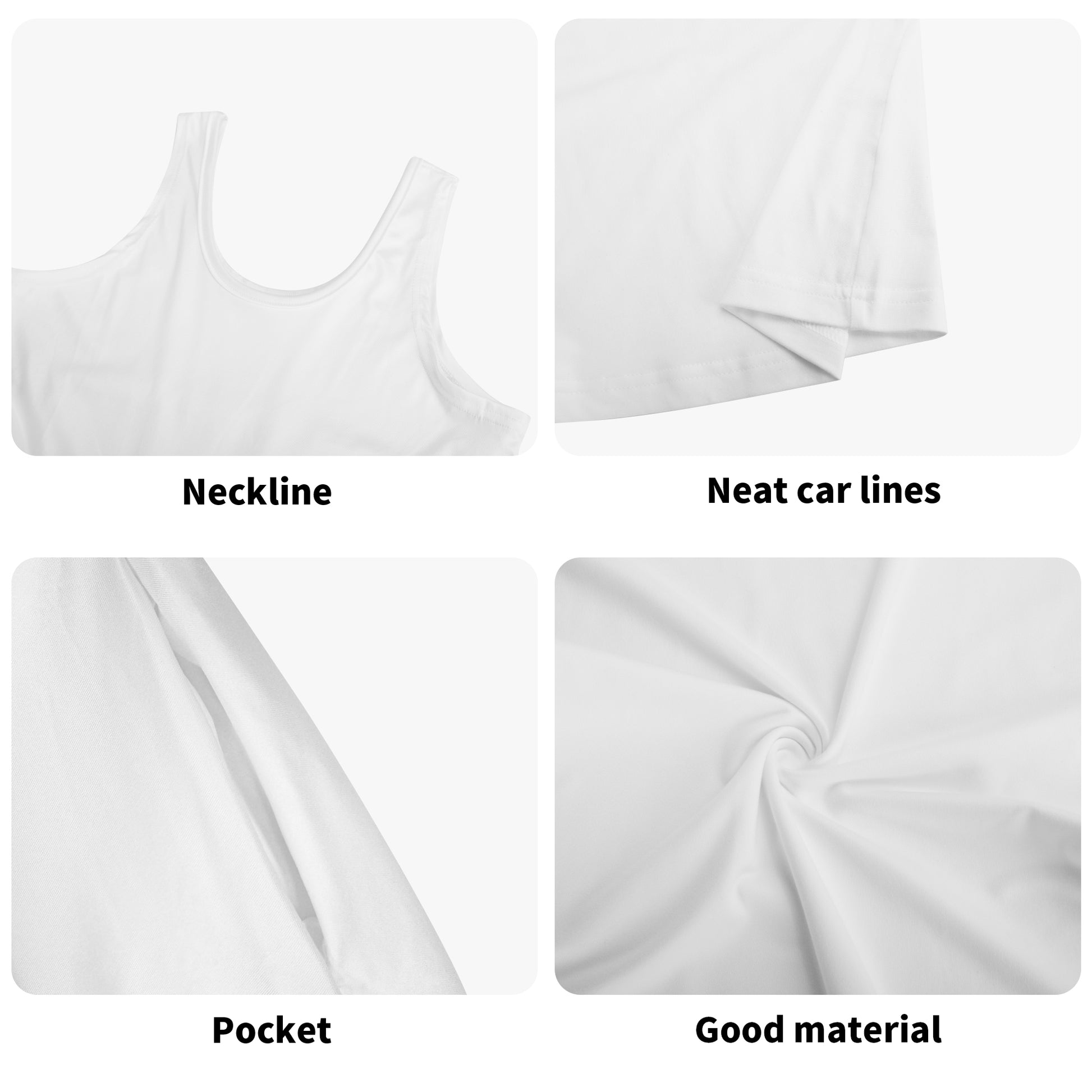 CROWN OF THORNS- Womens Tank Dress Midi Wrap Round Neck Sleeveless Sundress, FREE SHIPPING