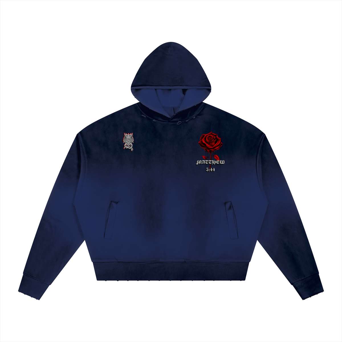 PRAY FOR YOUR ENEMIES- Unisex Sunfade Distressed Boxy Hoodie