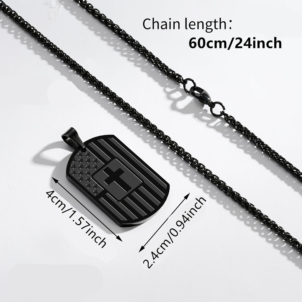 Stainless Steel Cross Pendant Necklace