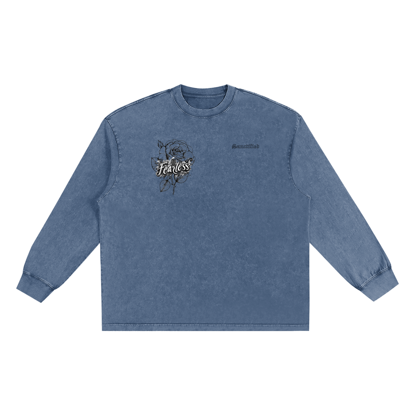 Snow Washed Frayed Edge T-Shirt