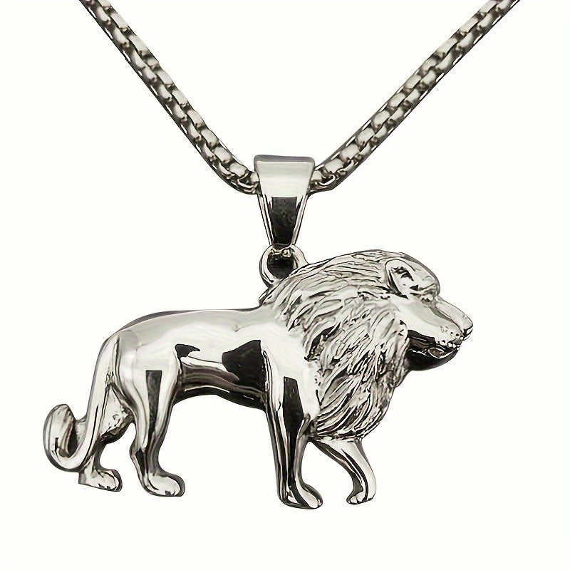 Golden Lion Animal Pendant Necklace