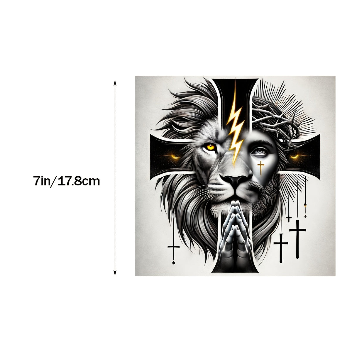 7inch Faith and Lion Vinyl Decal, Car Sticker or Laptop