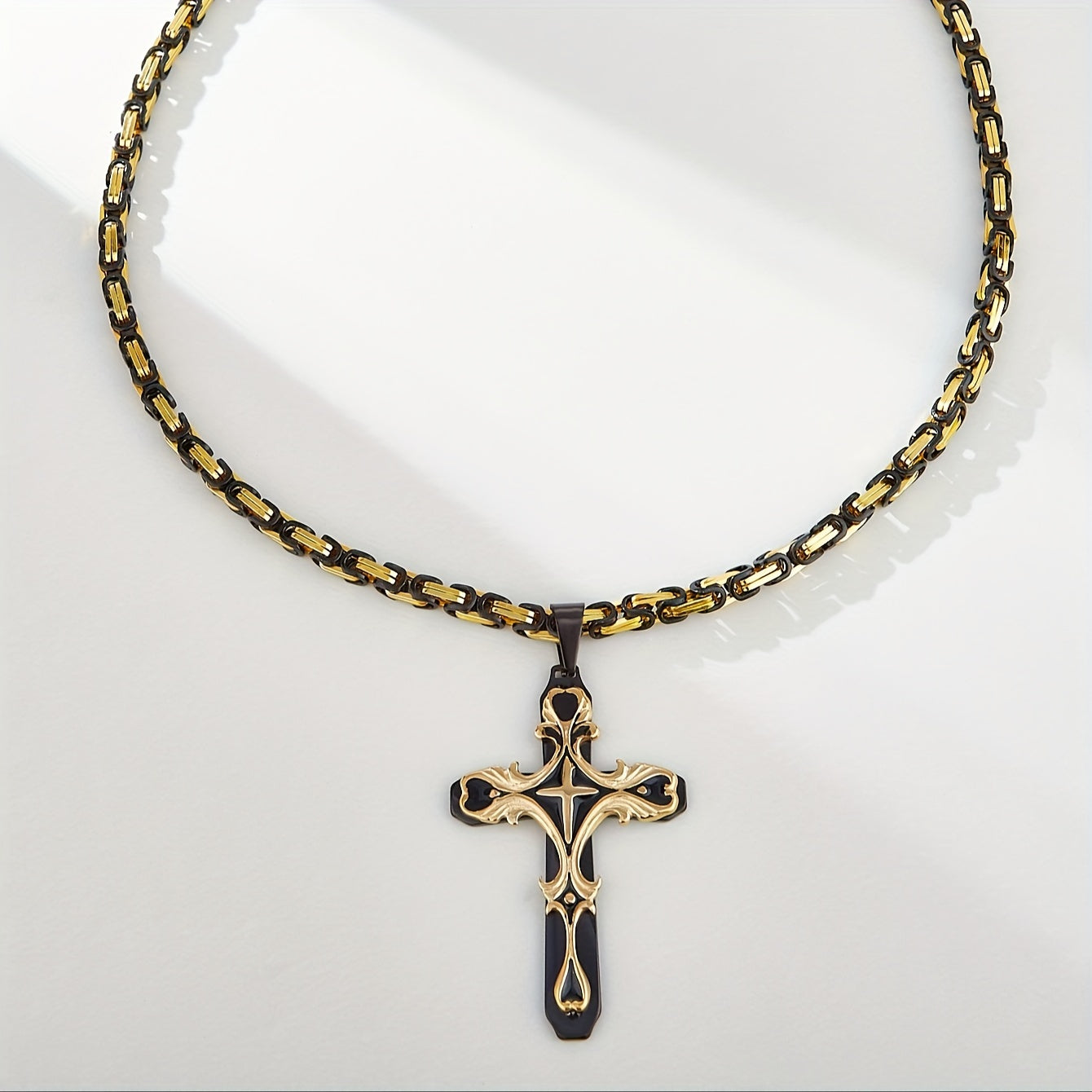 High Quality Thickened Stainless Steel Cross Necklace For Men