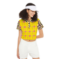 SANCTIFIED SIGNATURE- Women's Short-Sleeve Crop Polo Shirt-Heavyweight 225g