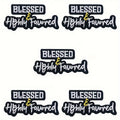 Blessed & Highly Favored" Embroidered Patches | 5pcs | Iron-On/Sew-On