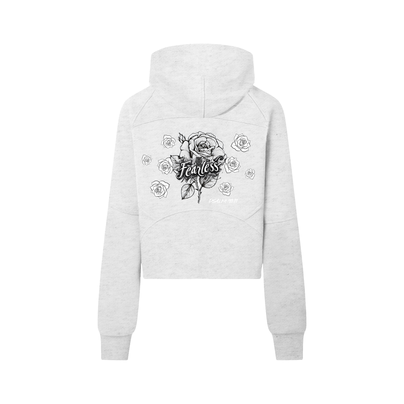 Fearless- Cropped Half-Zip Hoodie