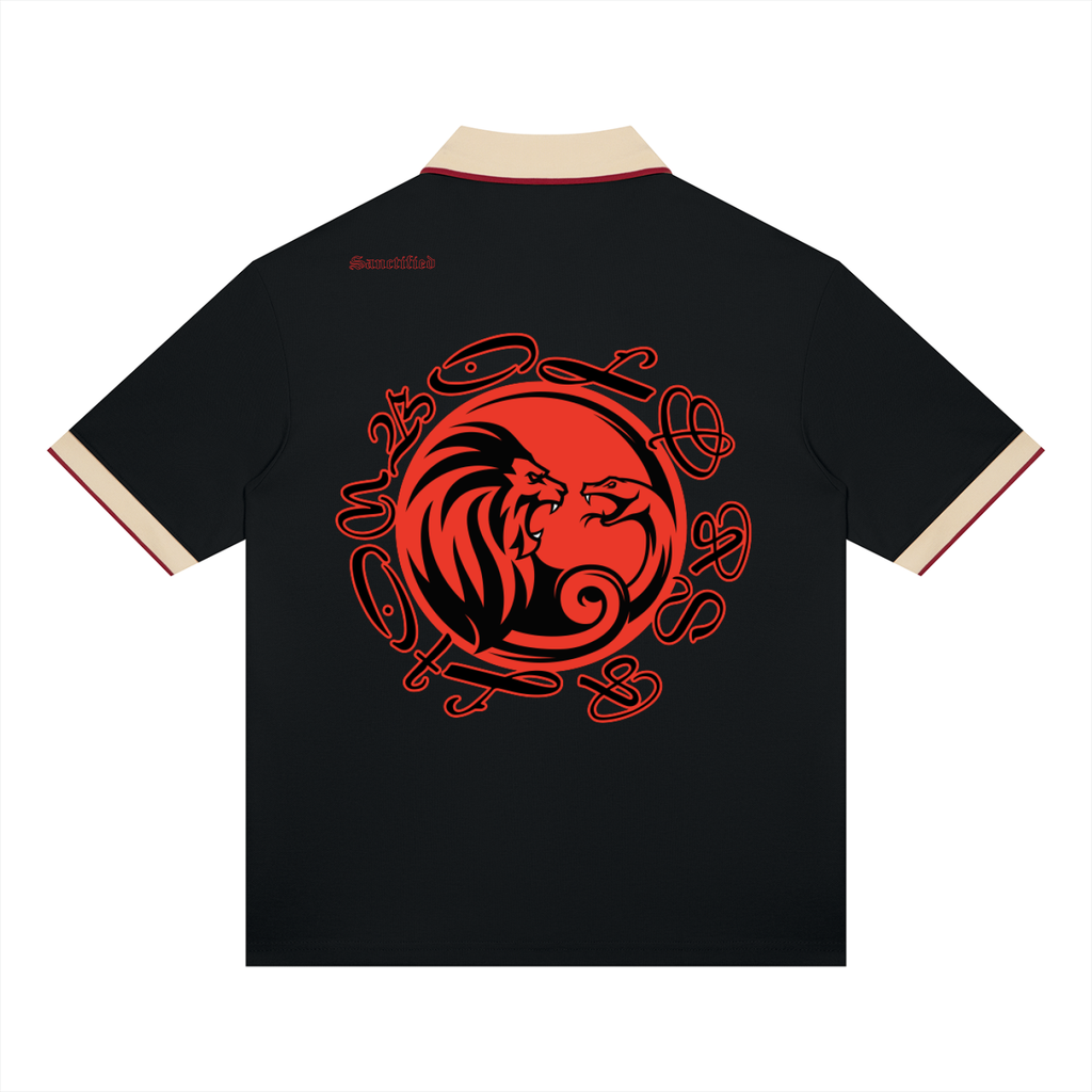 BOLD AS A LION- Unisex Color Block Polo Shirt