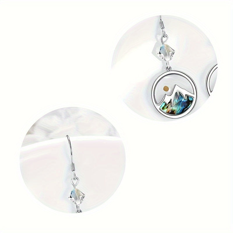 Faith-Inspired Stainless Steel Necklace with Mountain & Planet Pendant