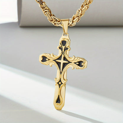 [Thickened Stainless Steel Cross Necklace] High Quality Thickened Stainless Steel Cross Necklace