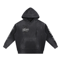 FEARLESS- Vintage Washed Frayed Fleece Hoodie