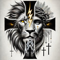 7inch Faith and Lion Vinyl Decal, Car Sticker or Laptop