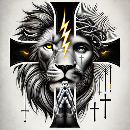 7inch Faith and Lion Vinyl Decal, Car Sticker or Laptop