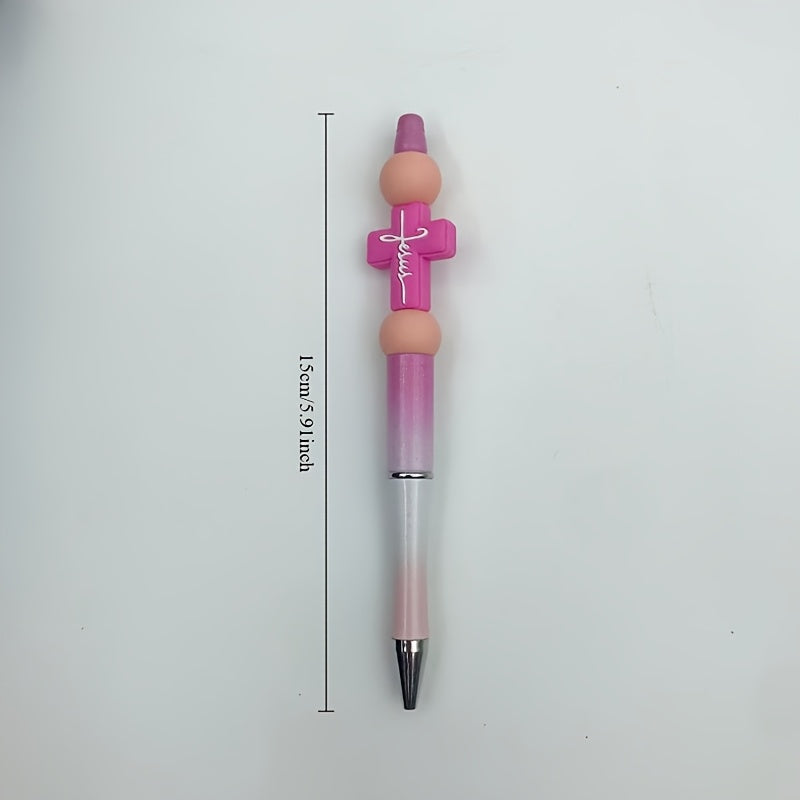 7pcs Silicone Cross Ballpoint Pen Set