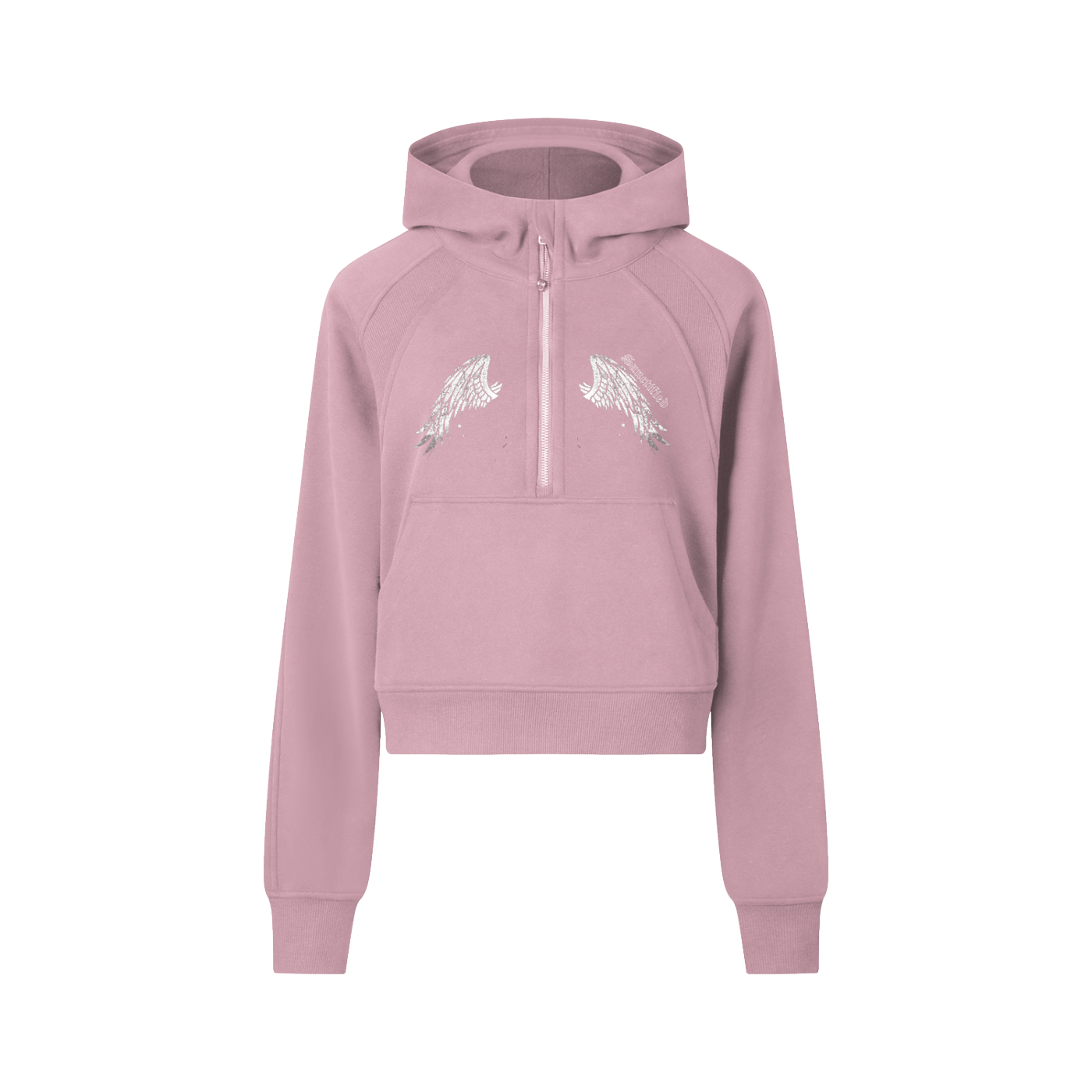 Fearless- Cropped Half-Zip Hoodie