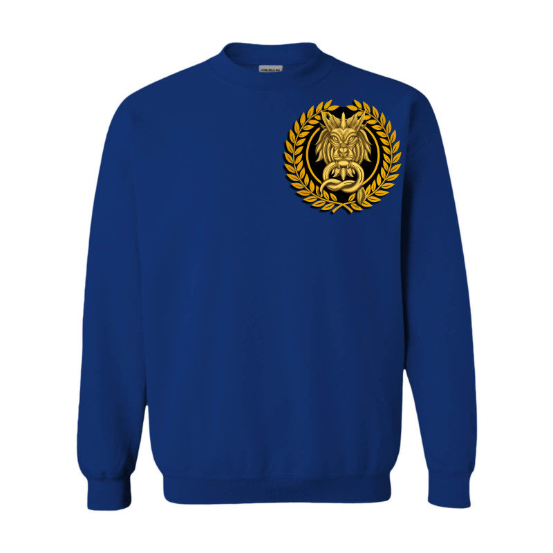 SANCTIFIED LOGO, EMBROIDERED FRONT- Gildan Unisex Hammer Maxweight Crewneck Sweatshirt