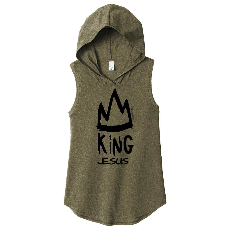 KING JESUS- District ® Women’s Perfect Tri ® Sleeveless Hoodie