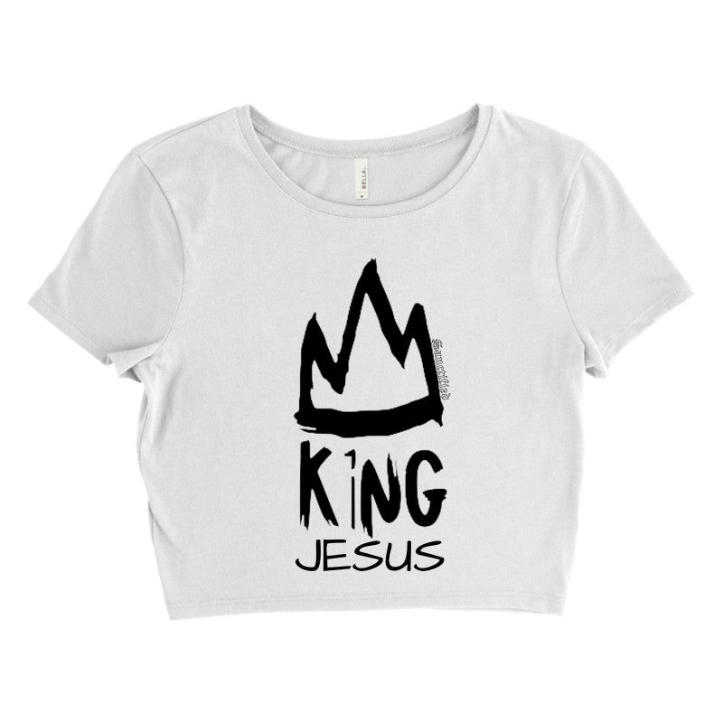 KING JESUS- Bella + Canvas Ladies' Poly-Cotton Crop T-Shirt