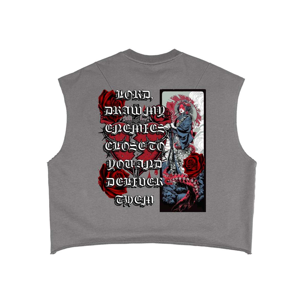 PRAY FOR YOUR ENEMIES- French Terry Boxy Tank Top