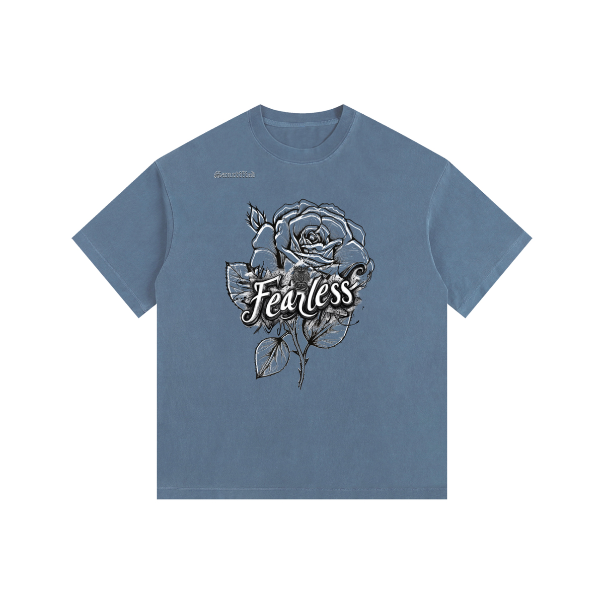 FEARLESS- Vintage Washed Oversized Cotton T-Shirt