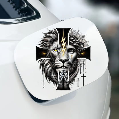 7inch Faith and Lion Vinyl Decal, Car Sticker or Laptop
