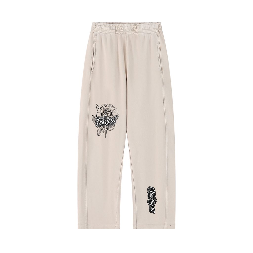 FEARLESS- Unisex Mineral Wash Straight Sweatpants