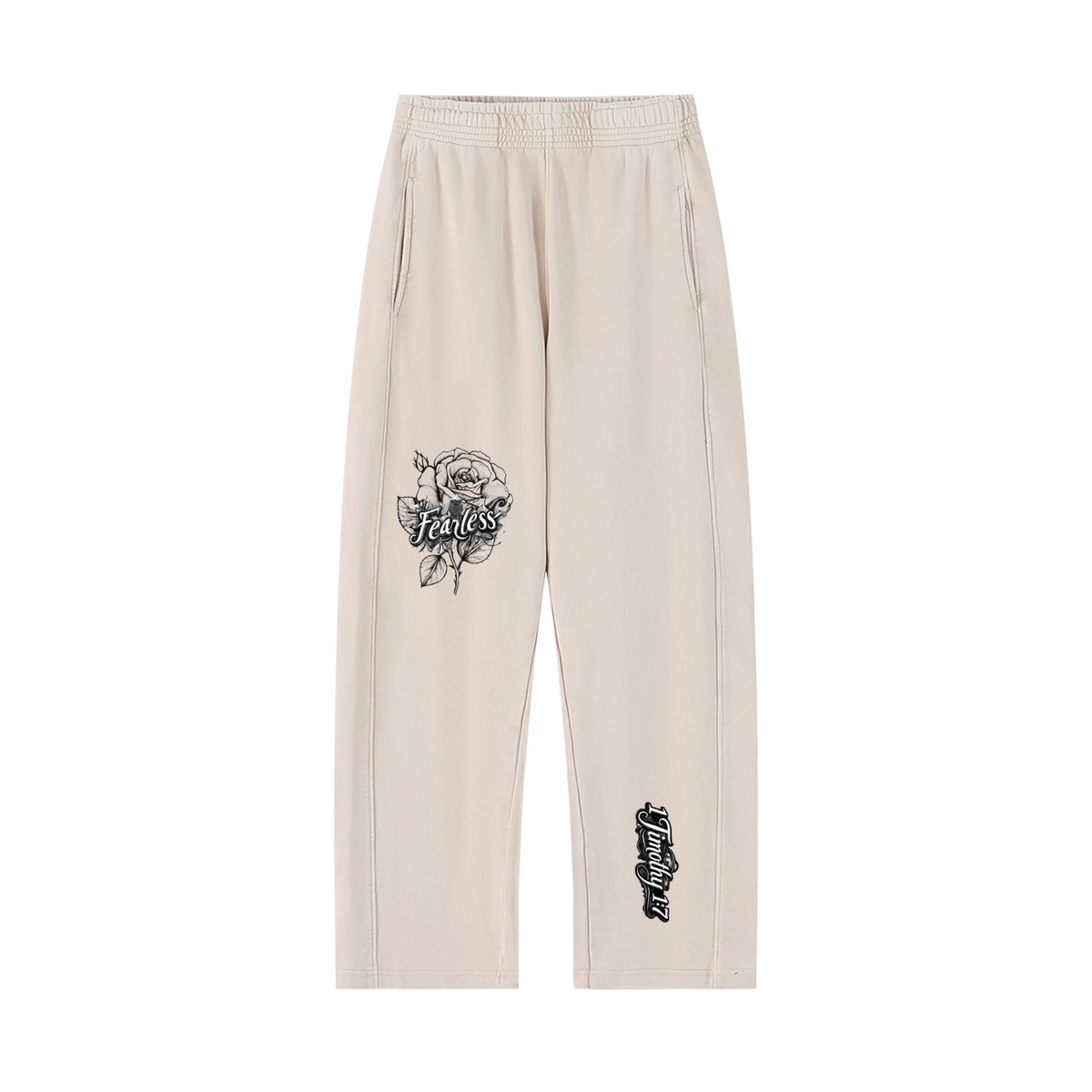 FEARLESS- Unisex Mineral Wash Straight Sweatpants