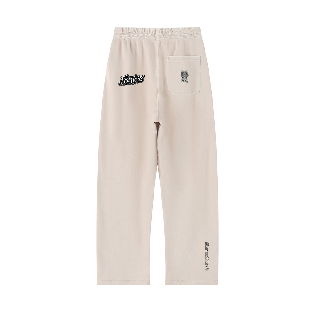 FEARLESS- Unisex Mineral Wash Straight Sweatpants
