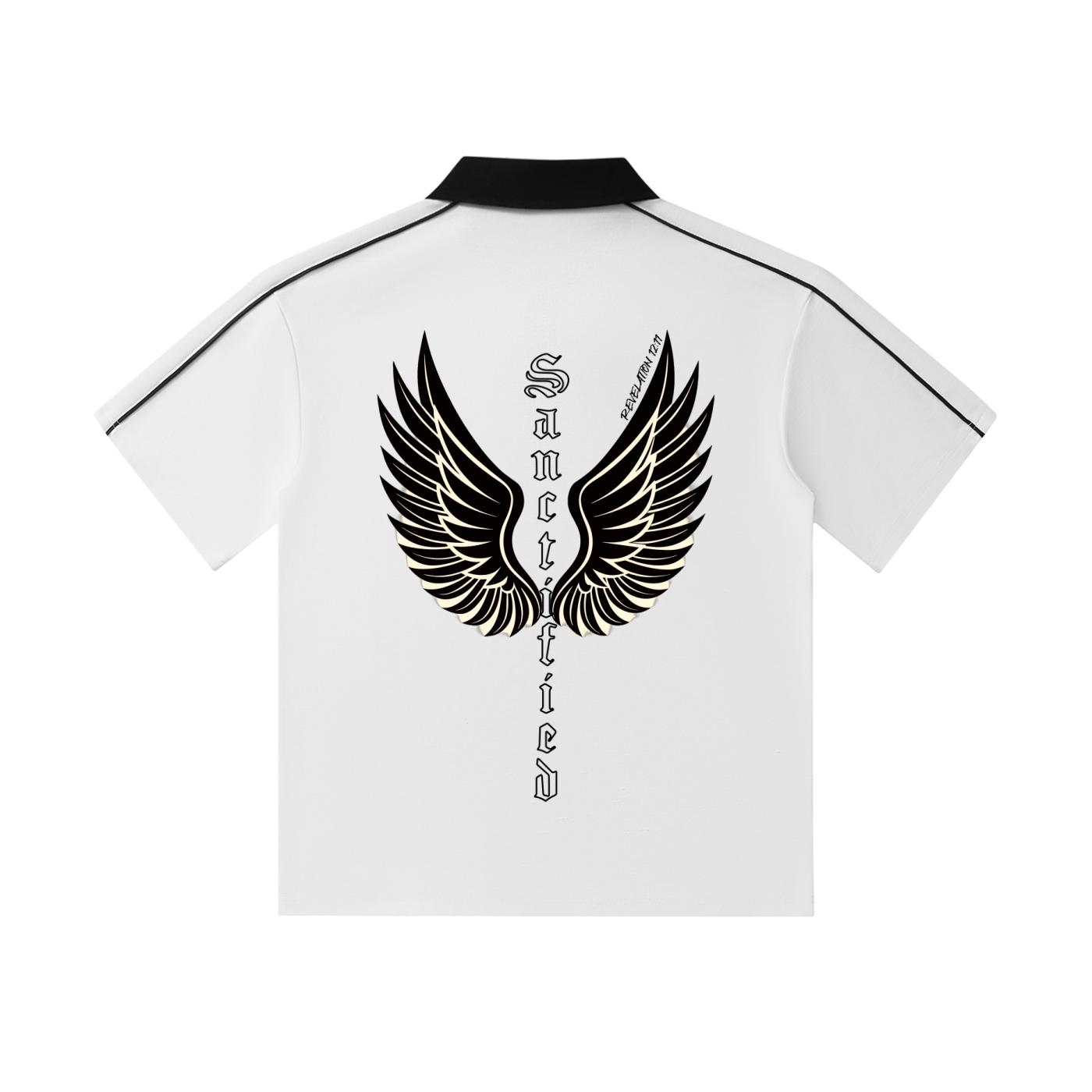 Contrast Collar Short-Sleeve Polo Shirt