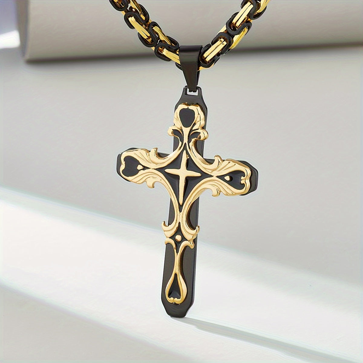 High Quality Thickened Stainless Steel Cross Necklace For Men